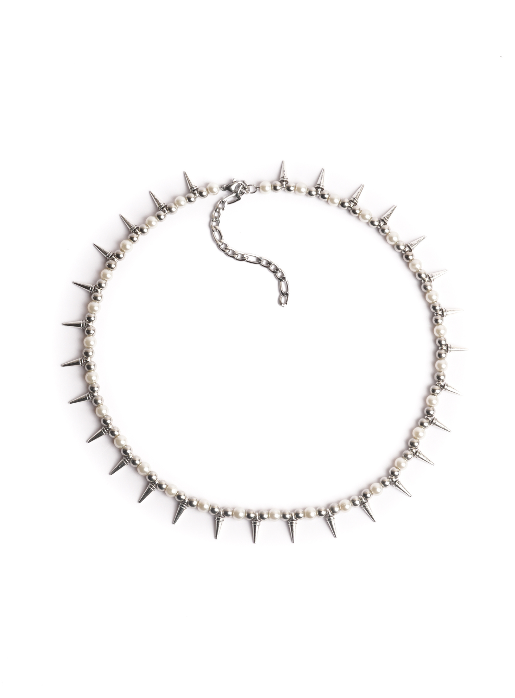 Spike Pearl Metalic Necklace