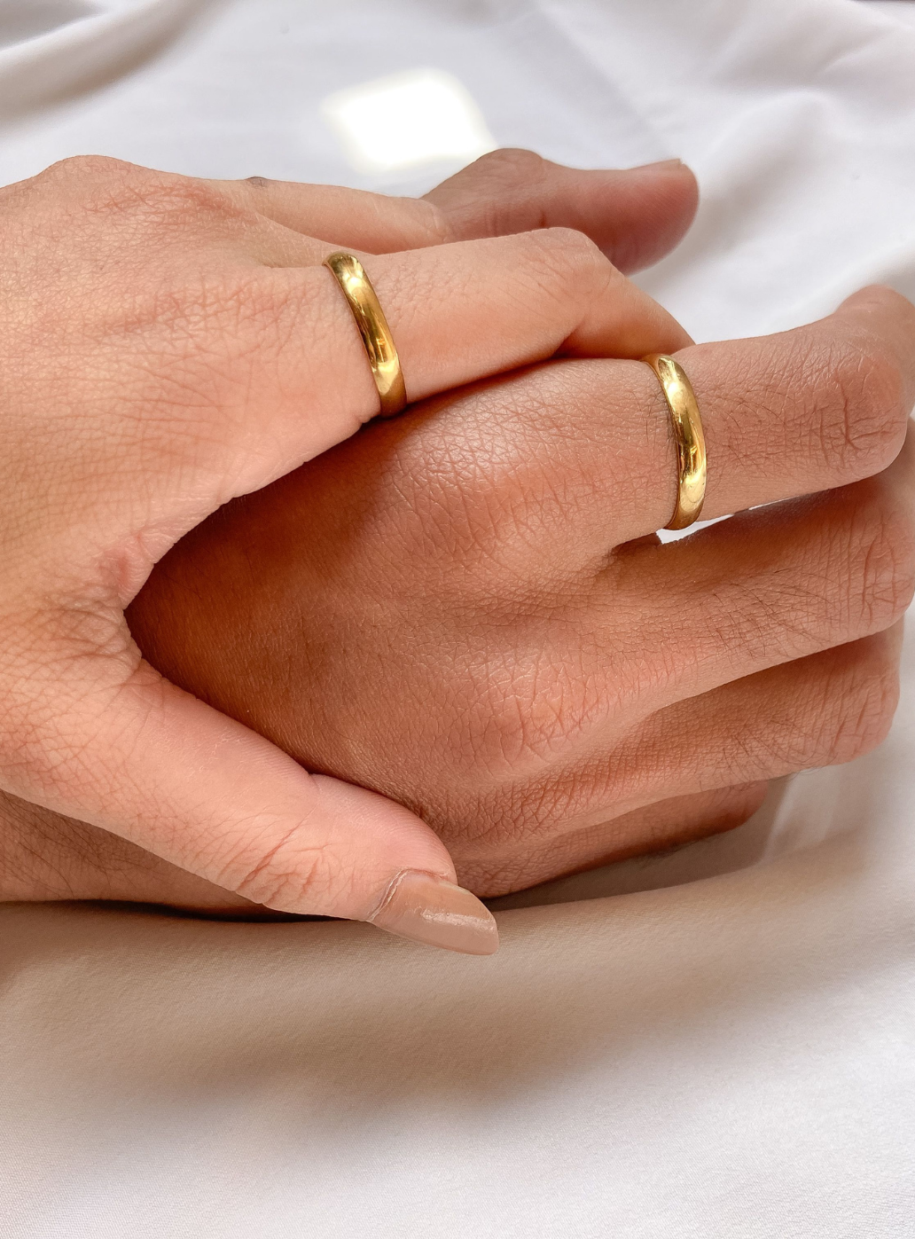 Golden Initial Promise Rings