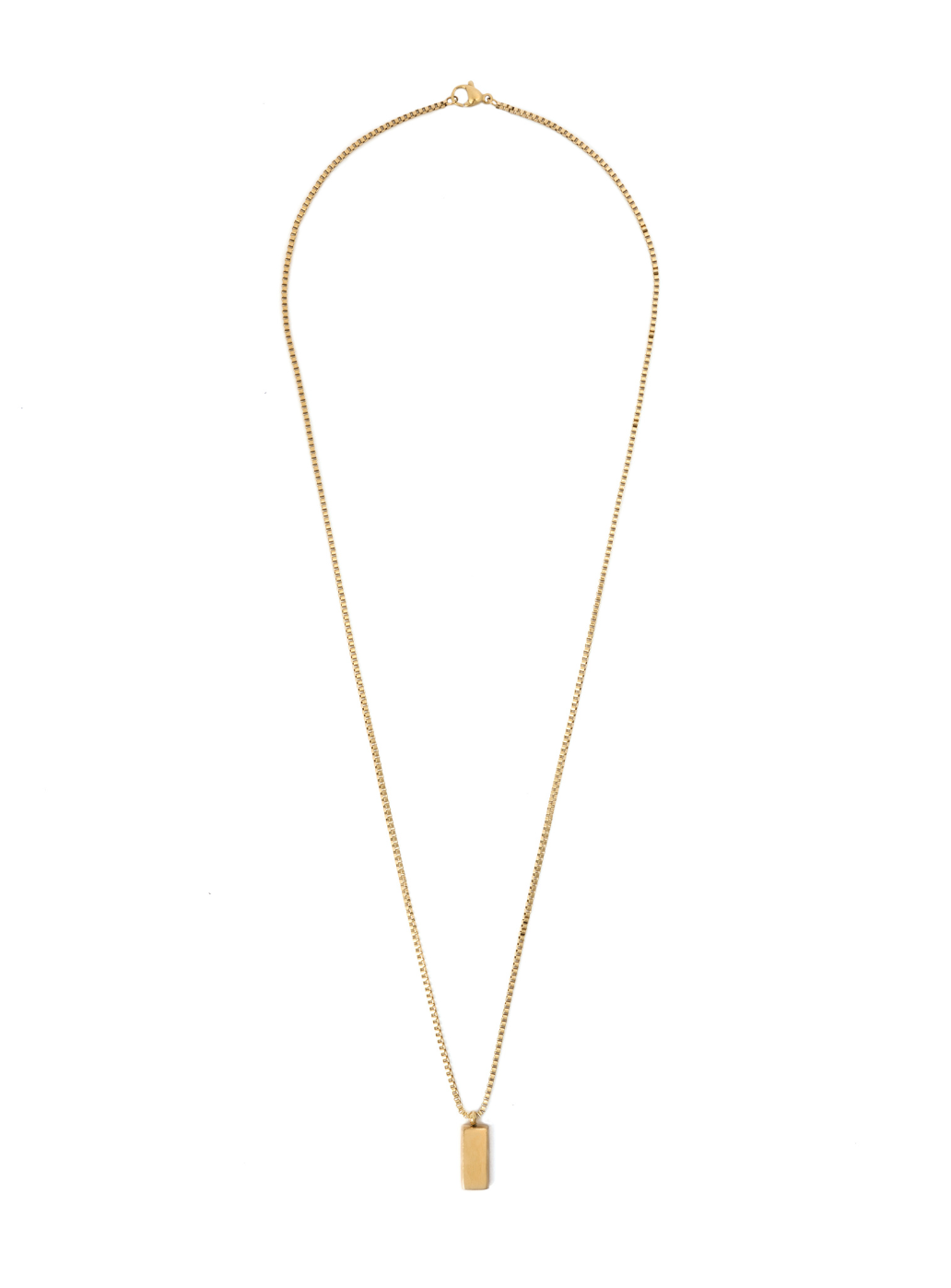 Golden Signet Pendant with Chain