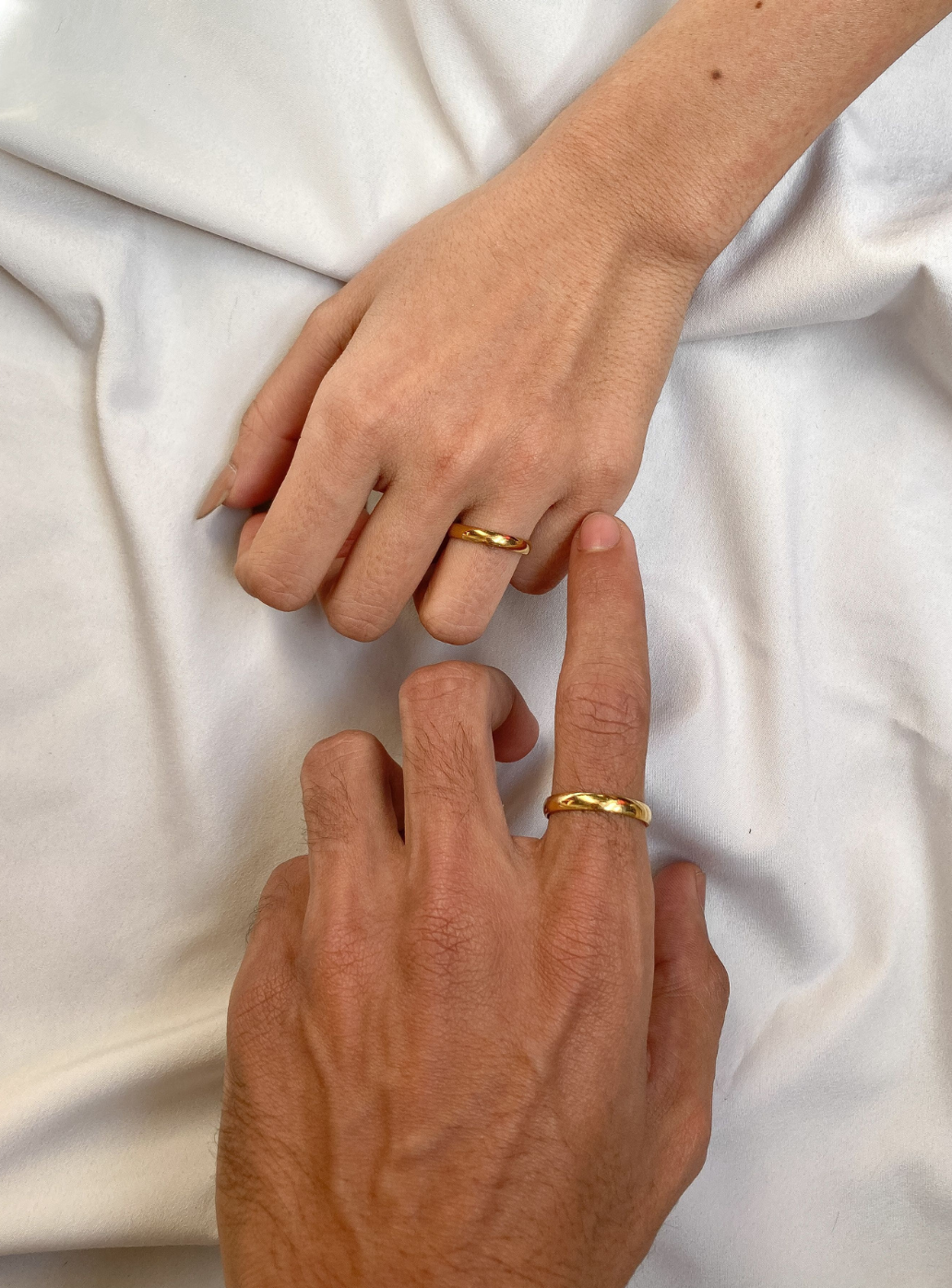 Golden Initial Promise Rings