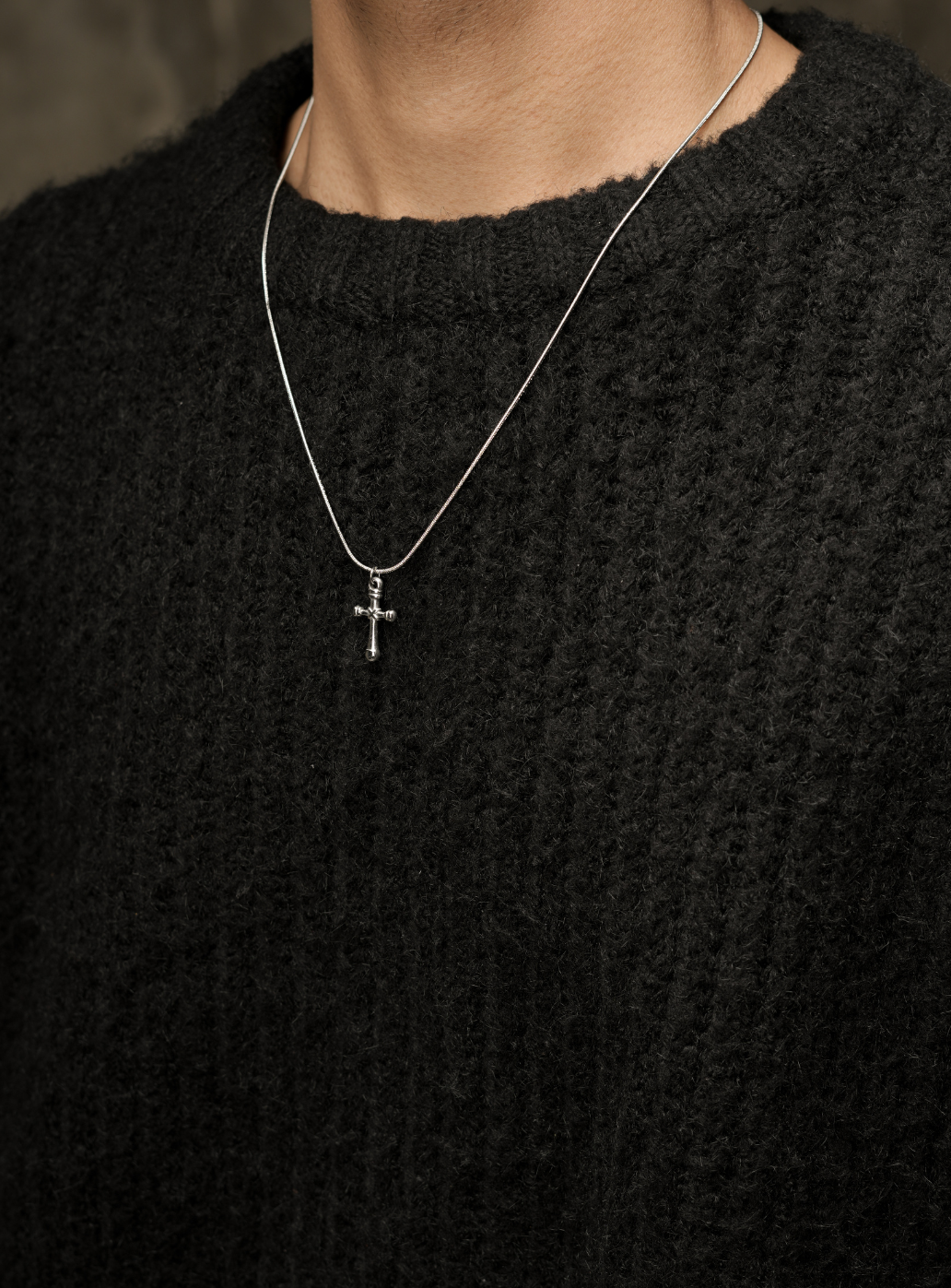 Braided Cross Pendant with Chain