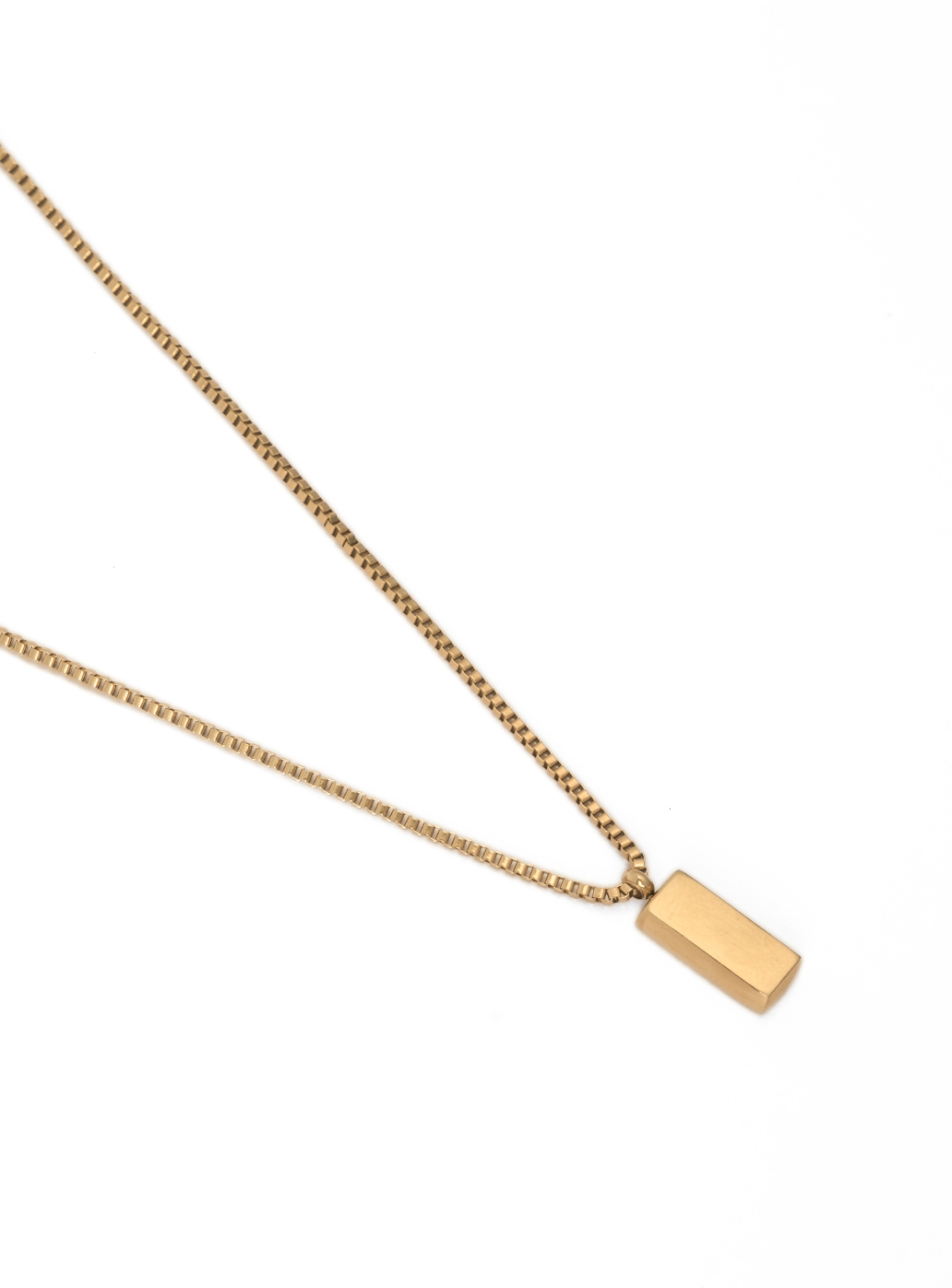 Golden Signet Pendant with Chain - Main Image