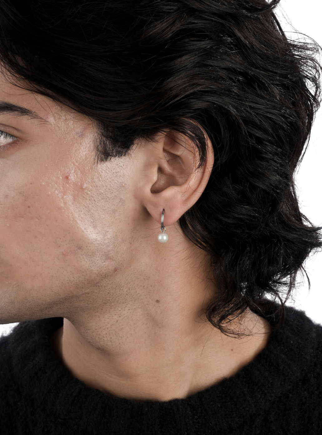 Freshwater Pearl Hoop (Sterling Silver)