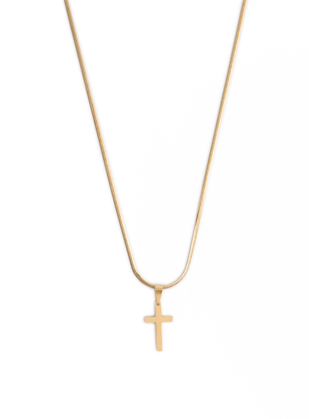 Cross Pendant with Chain (Golden)