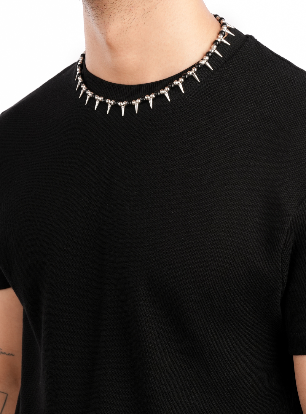 Spike Black Metalic Necklace