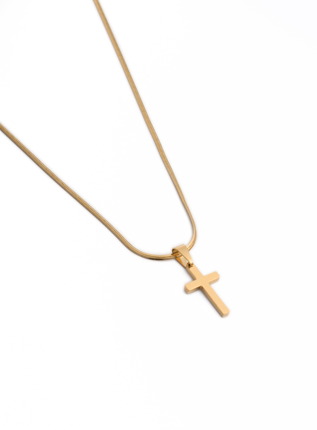 Cross Pendant with Chain (Golden)