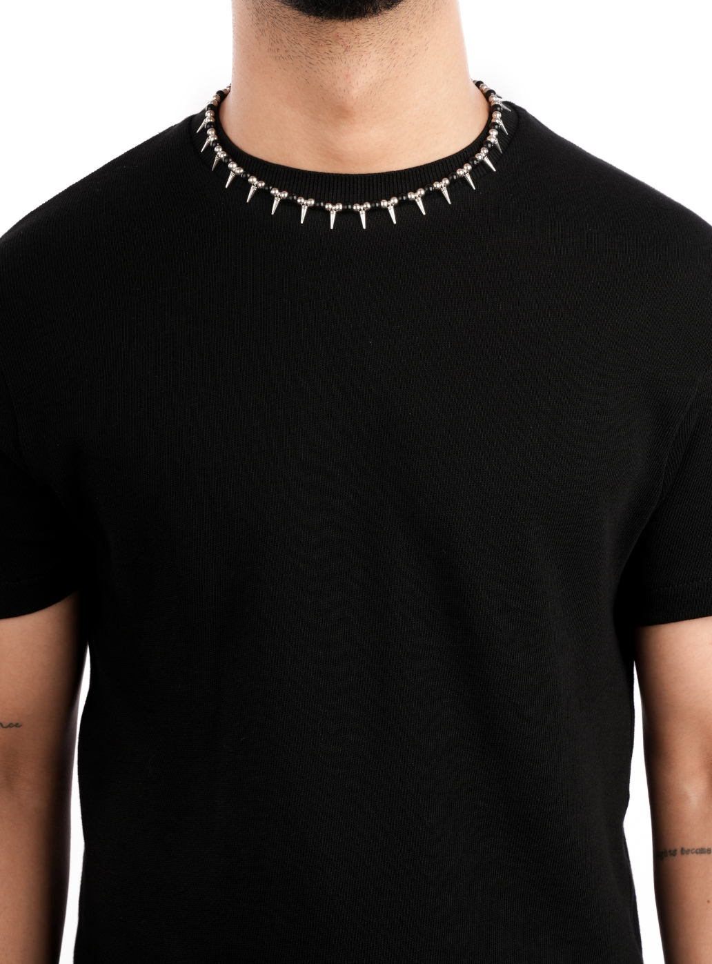 Spike Black Metalic Necklace