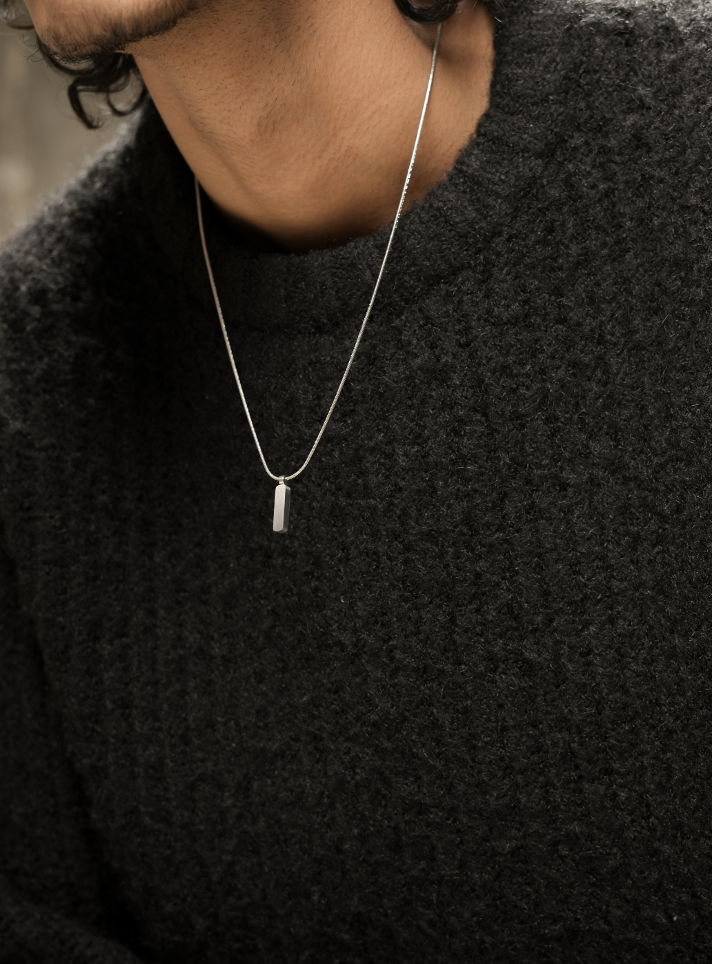 Sleek Bar Pendant with Chain