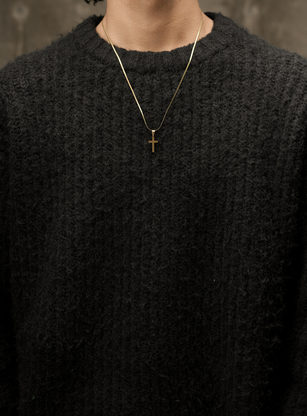 Cross Pendant with Chain (Golden)