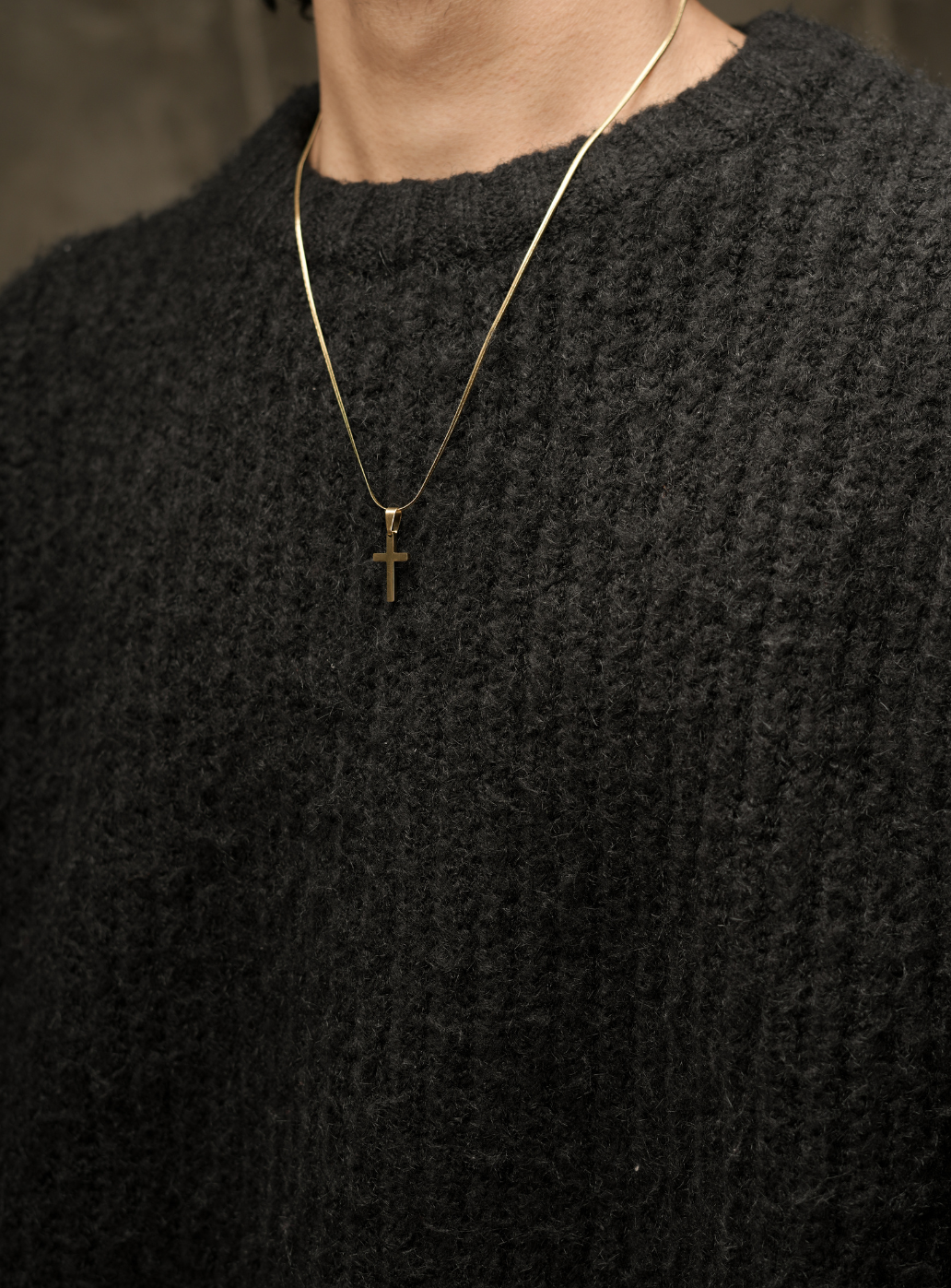 Cross Pendant with Chain (Golden)
