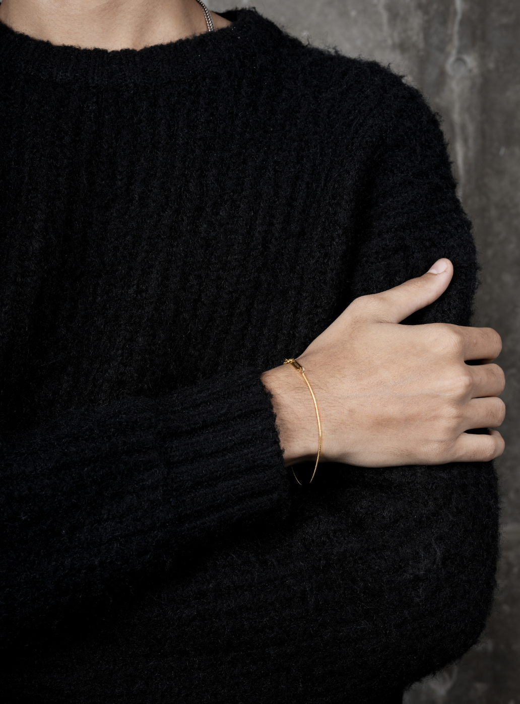 1mm Golden Chain Bracelet - Golden Micro Stack