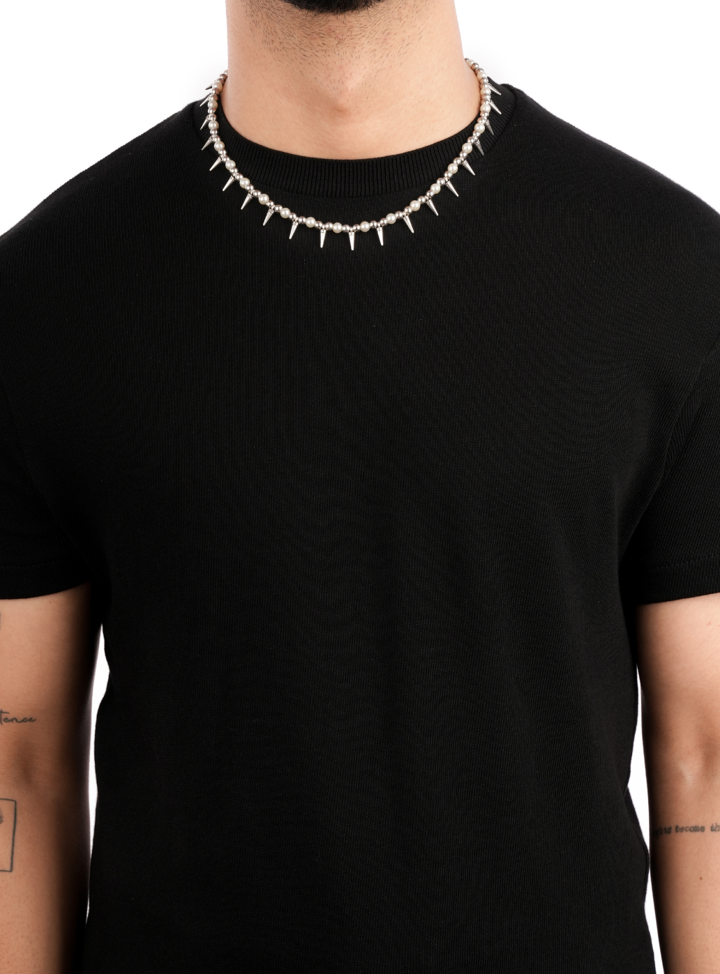 Spike Pearl Metalic Necklace