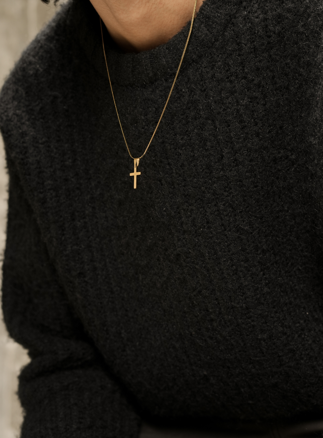 Cross Pendant with Chain (Golden)