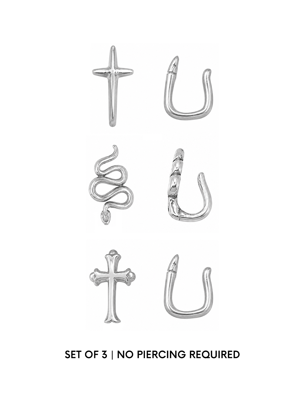 Set of 3 Pressing earring