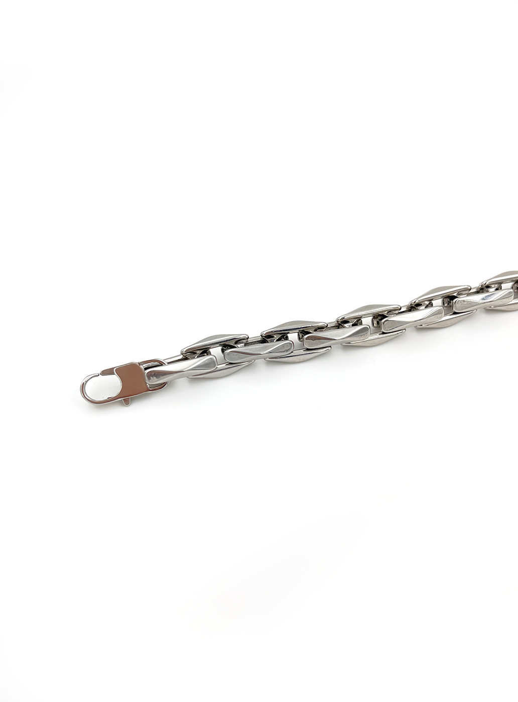 Thick Anchor Bracelet with silver-tone links, view 2