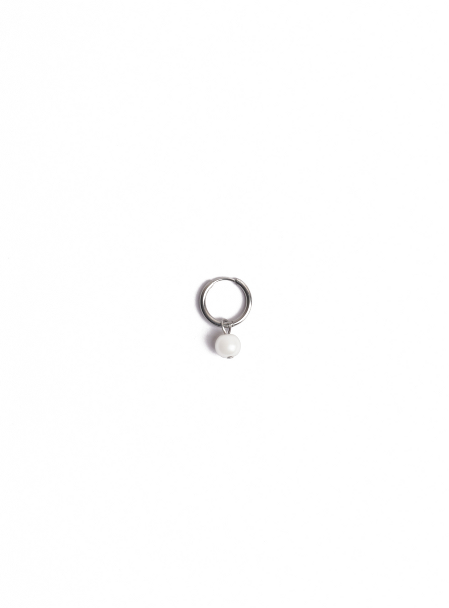 Freshwater Pearl Hoop (Sterling Silver)