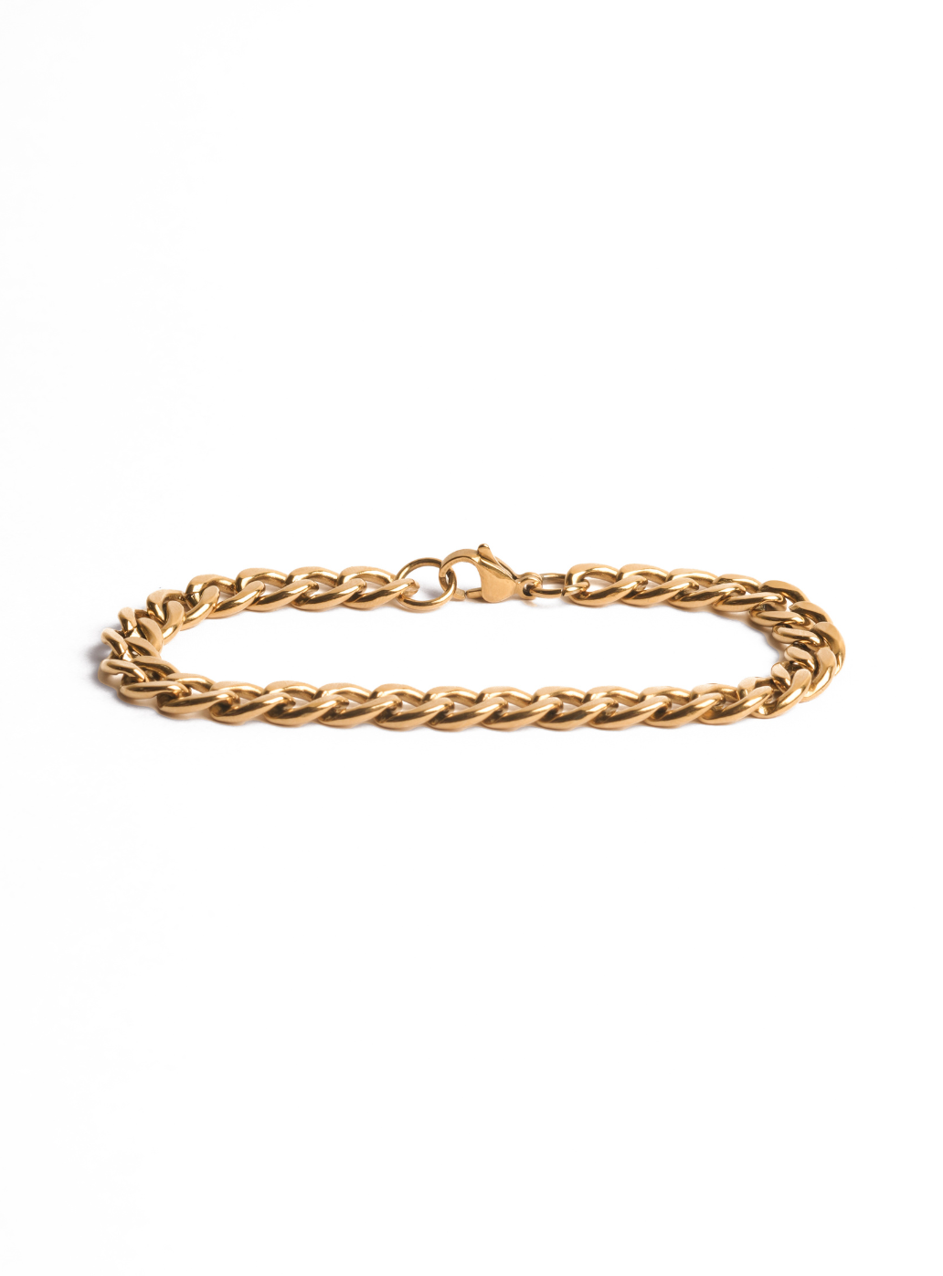 Flat Cuban Bracelet (Golden)