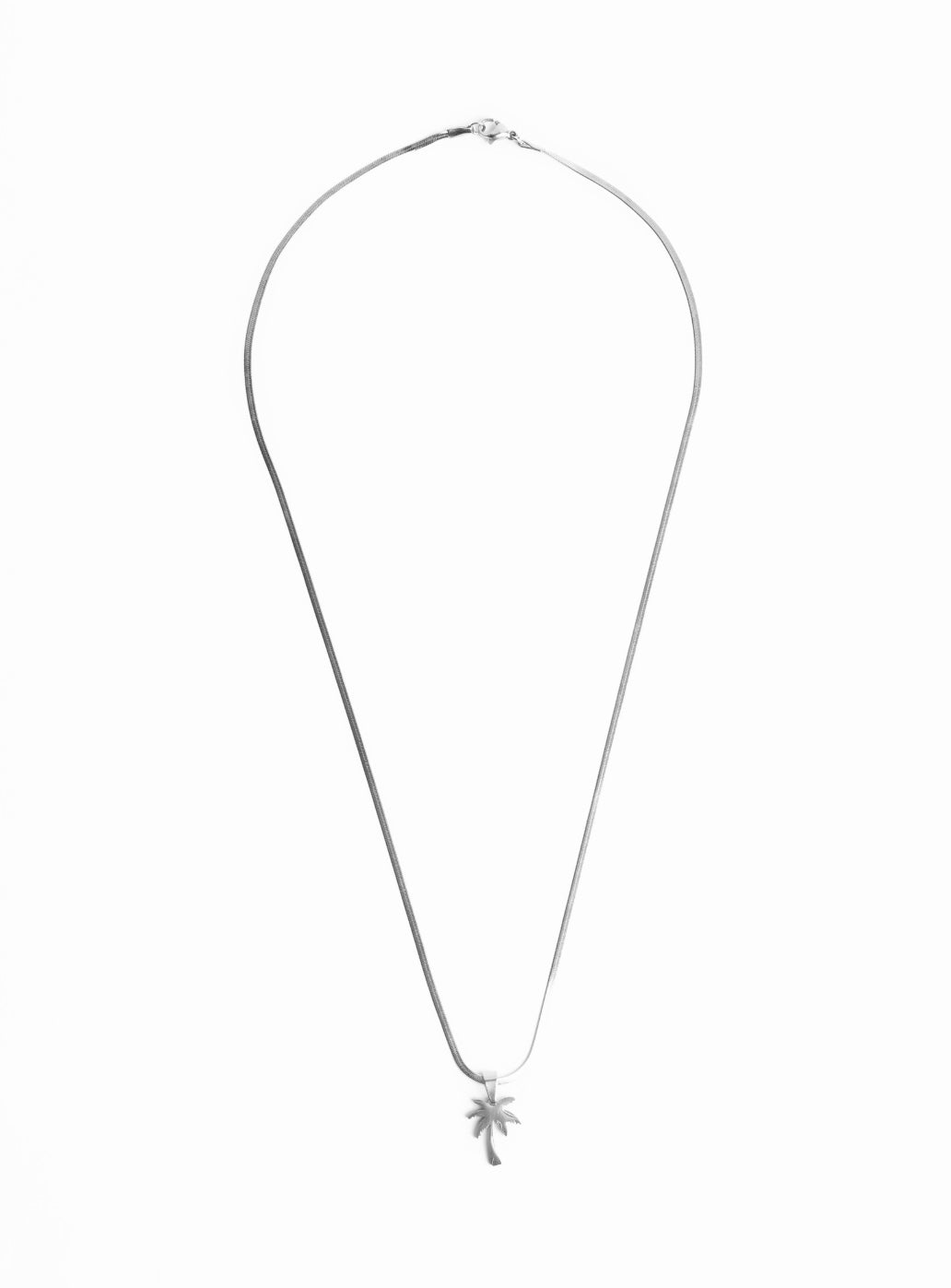 Palm Pendant with Chain (Silver)