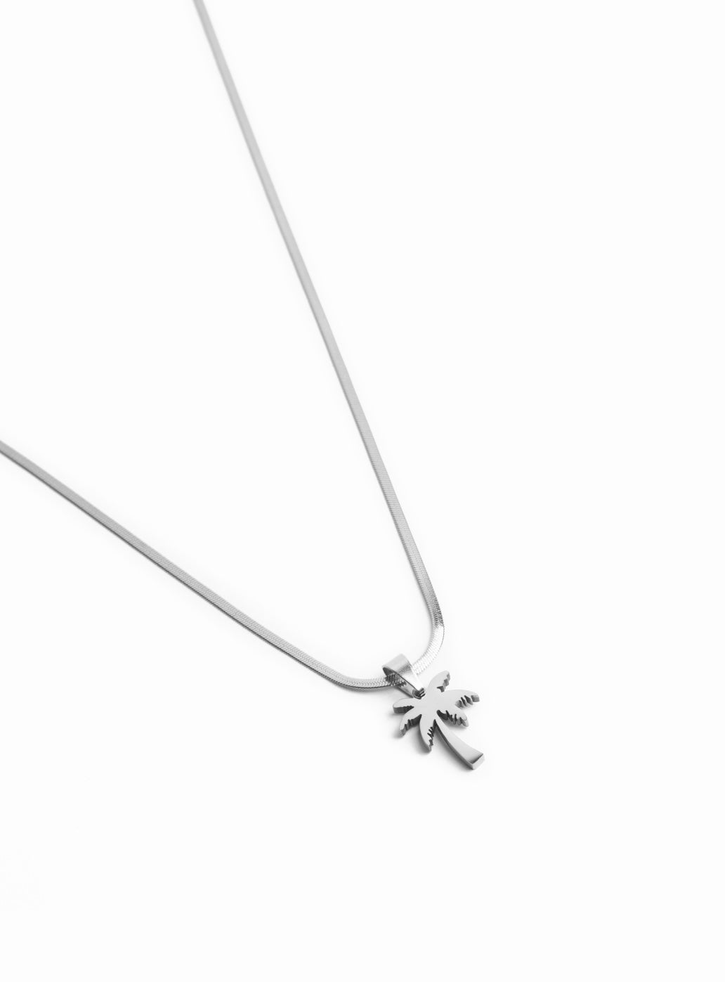 Palm Pendant with Chain (Silver)