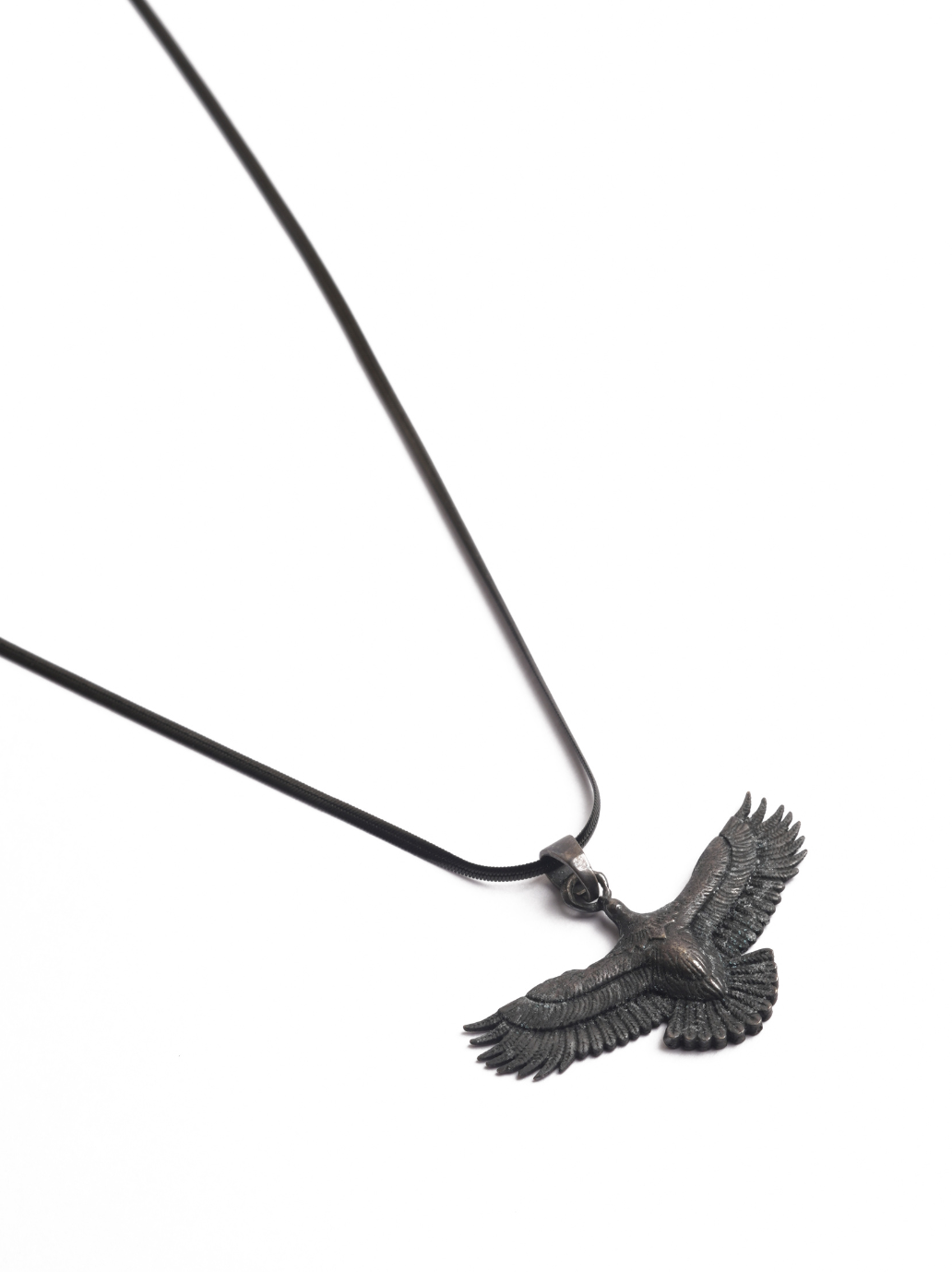 Black Eagle Pendant with Chain