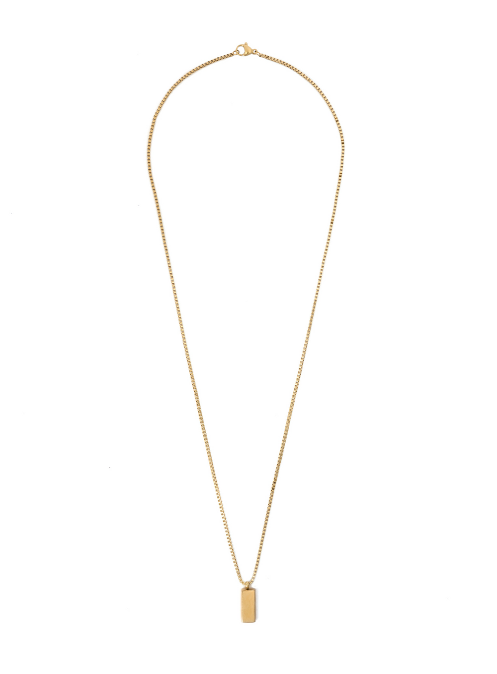 Golden Signet Pendant with Chain