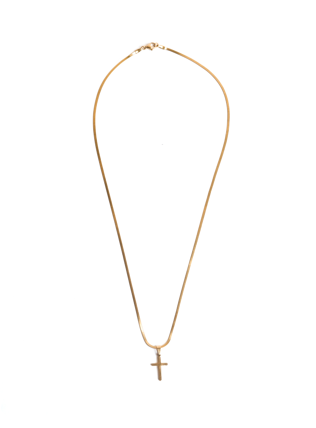 Holly Cross Pendant with Chain (Golden)