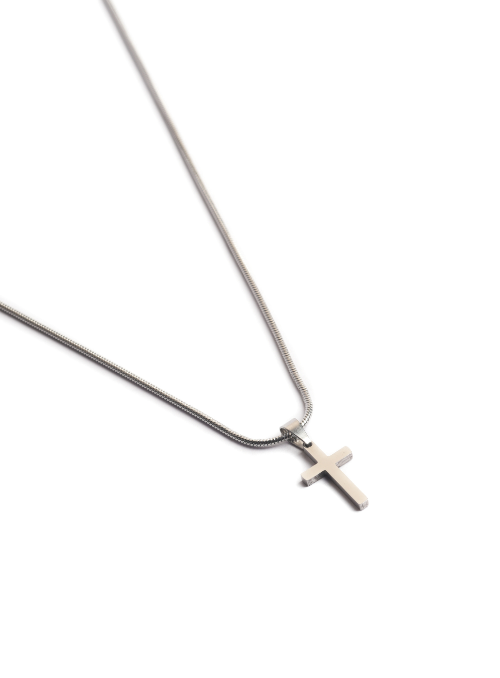 Cross Pendant with Chain (Silver)