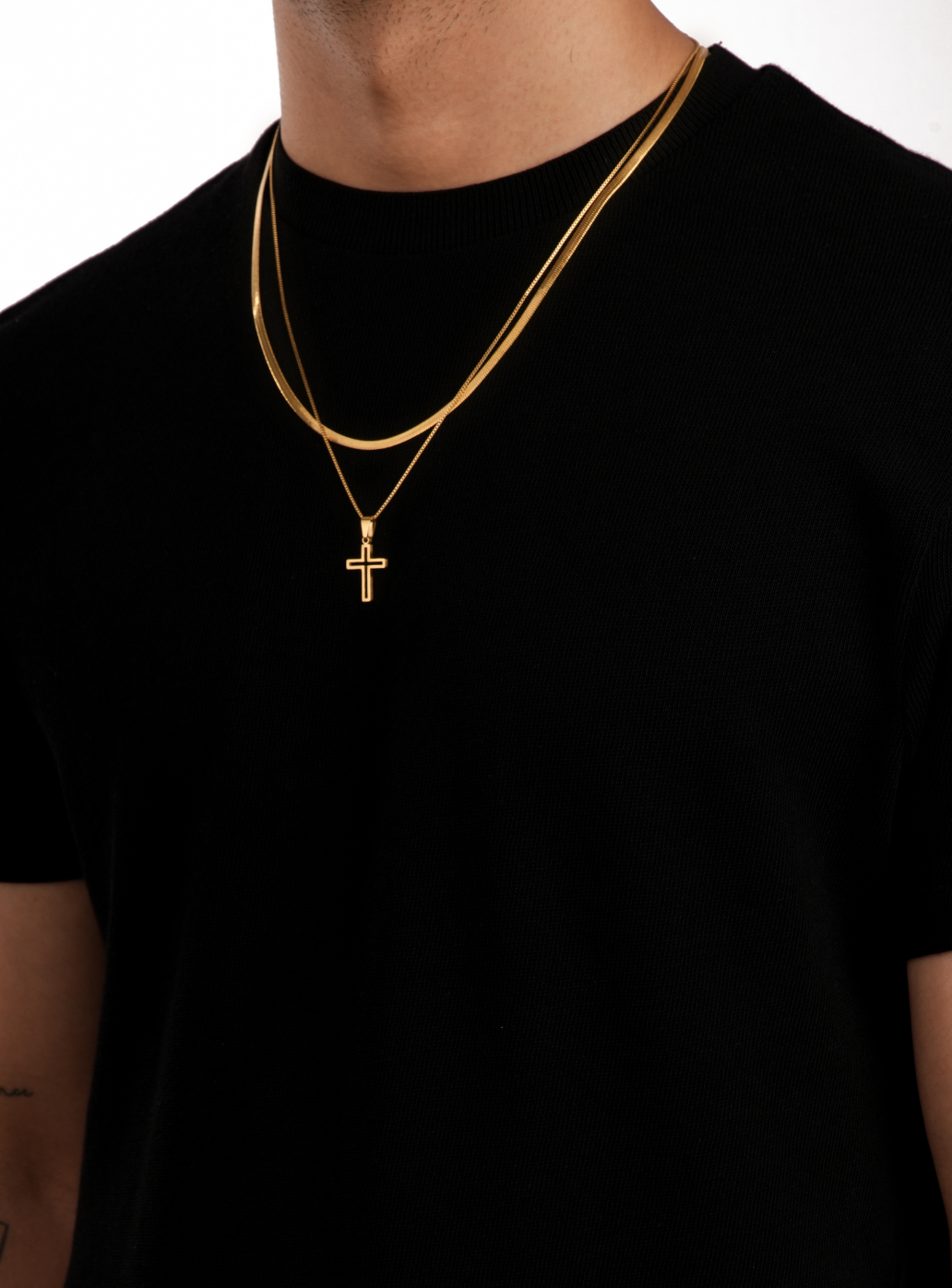 Cross Layer Necklace (Golden)