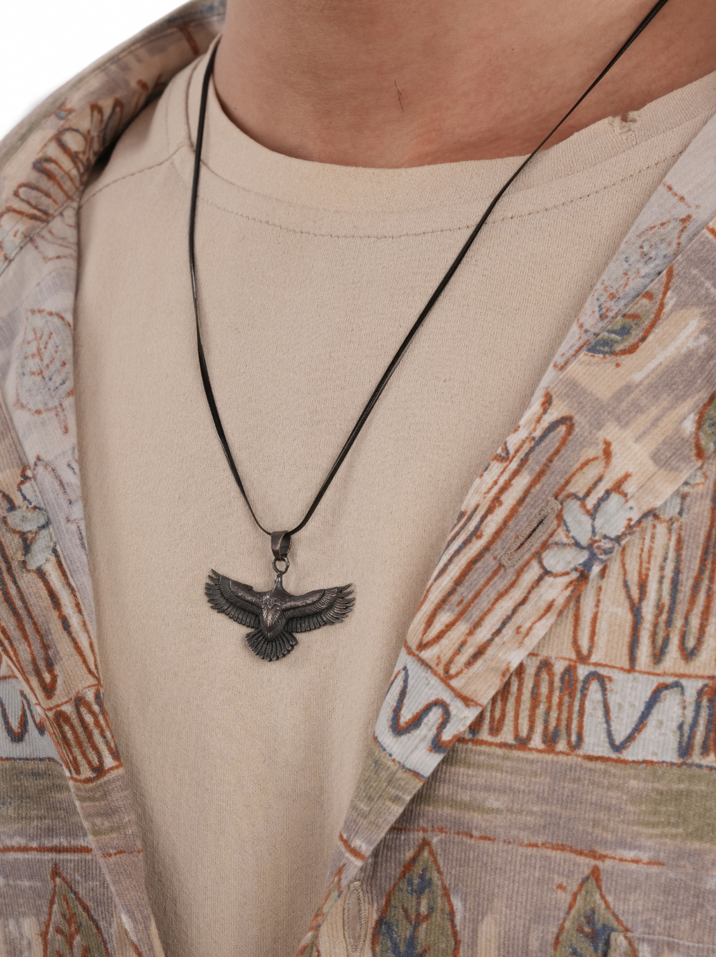 Black Eagle Pendant with Chain