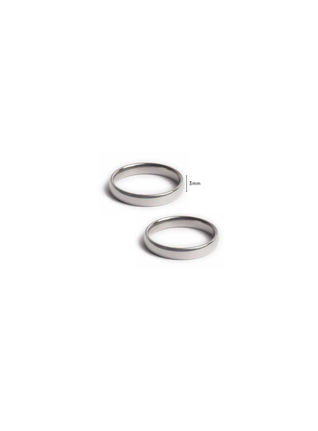 3mm Silver Promise Rings