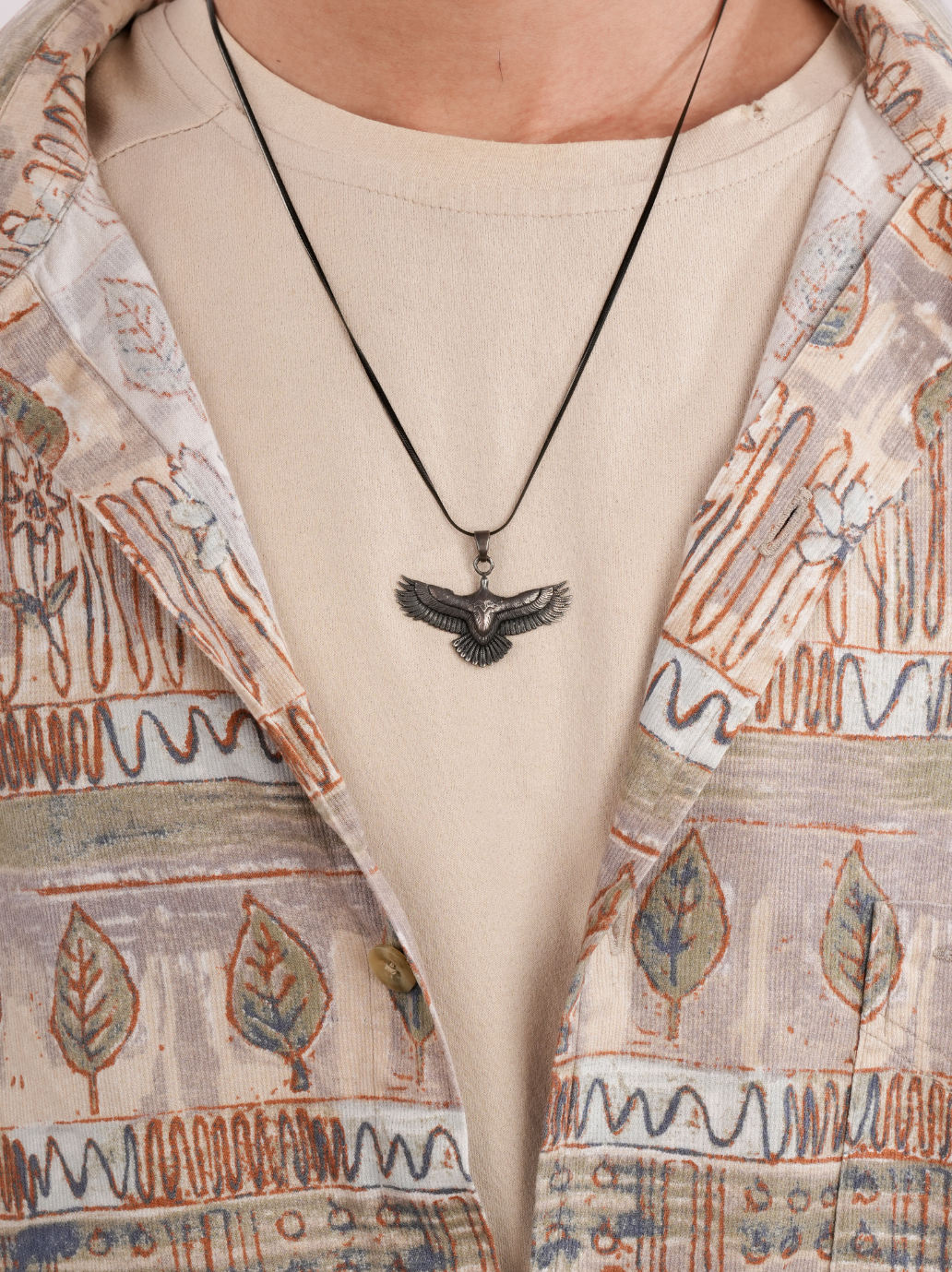 Black Eagle Pendant with Chain