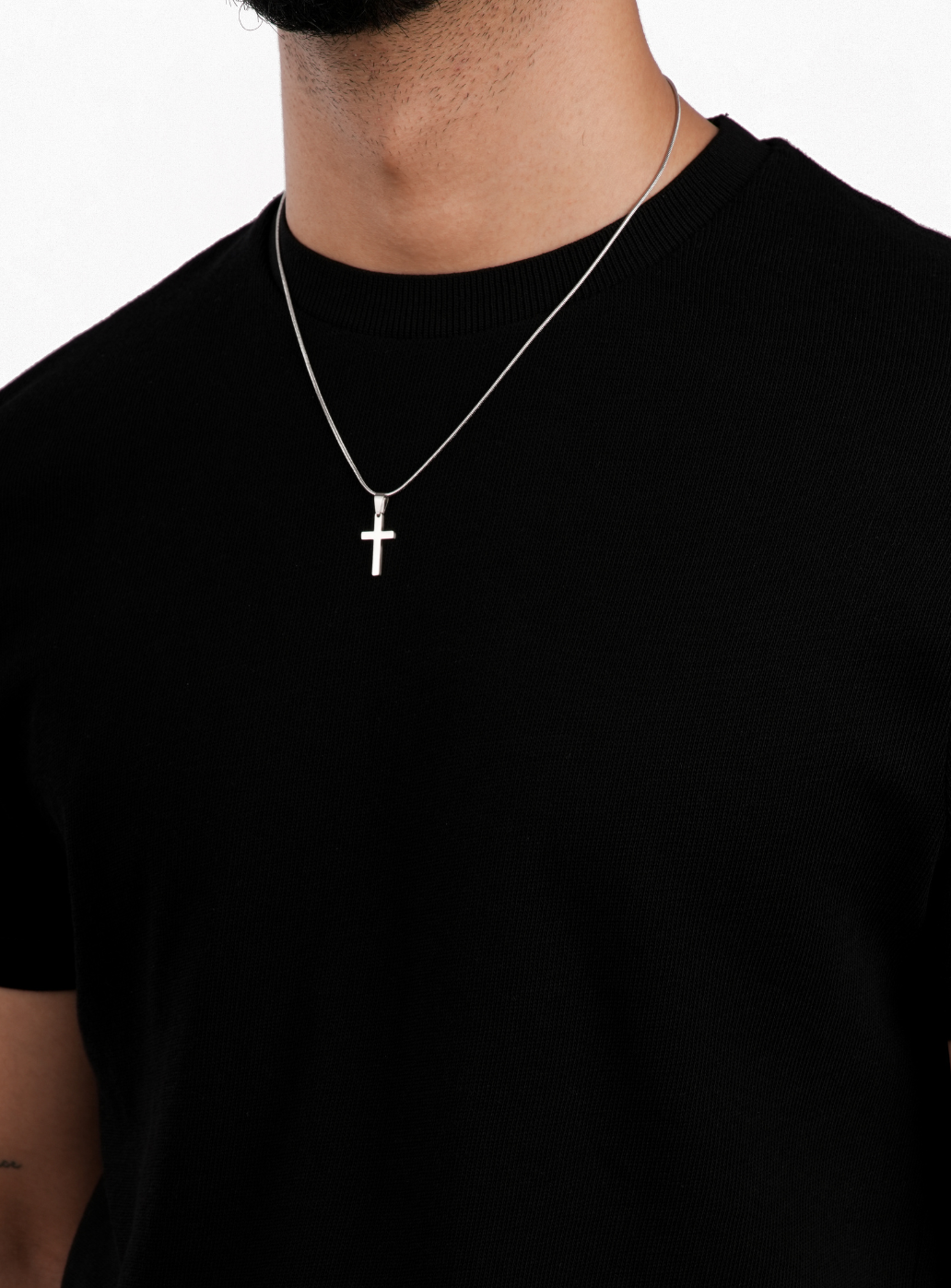 Cross Pendant with Chain (Silver)