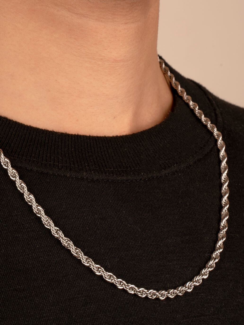 4mm Silver Rope Chain