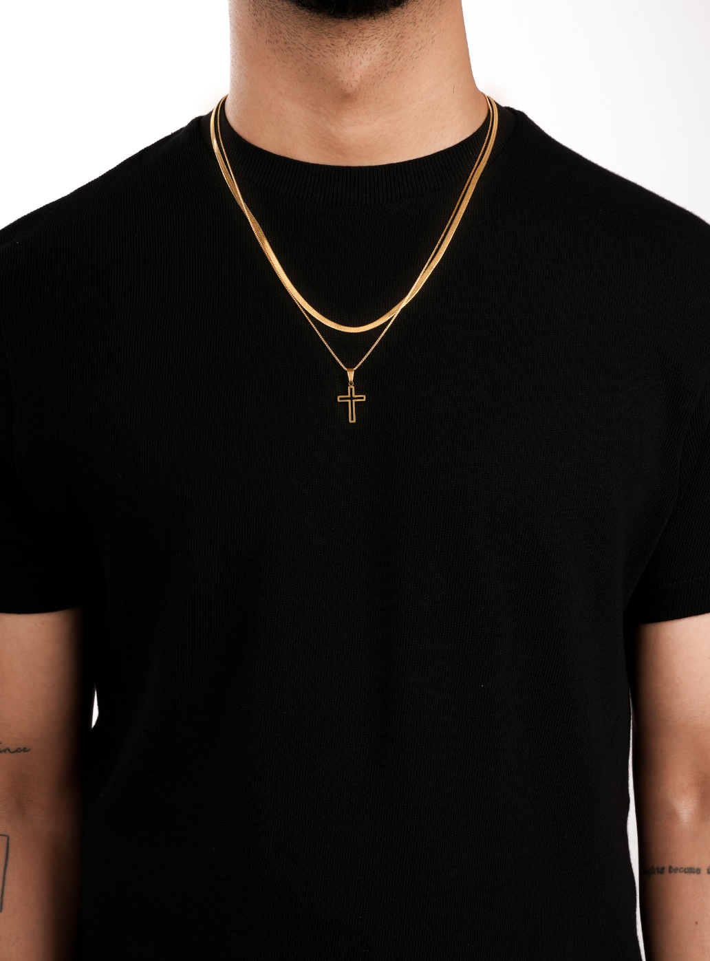 Cross Layer Necklace (Golden)