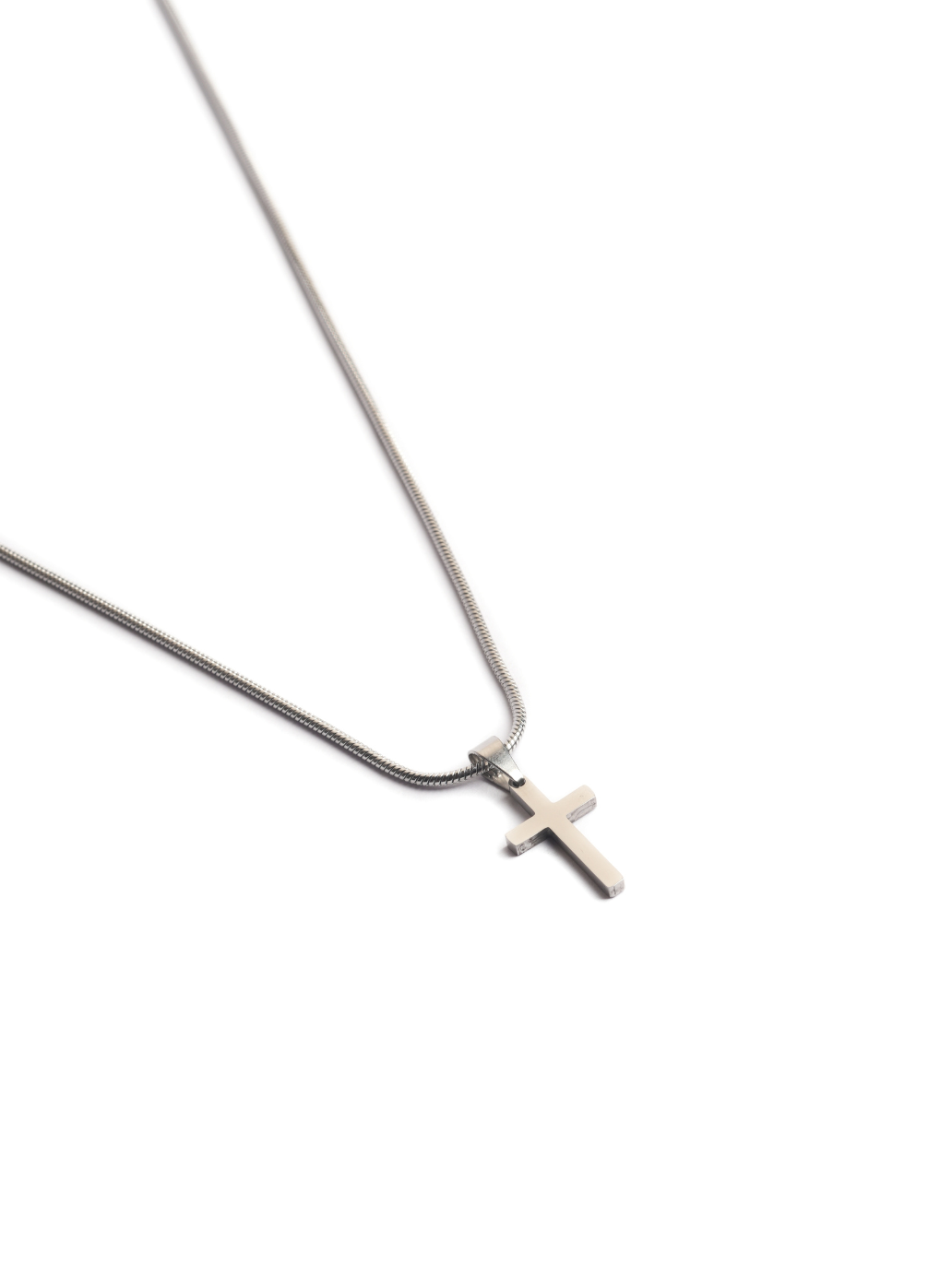 Cross Pendant with Chain (Silver)