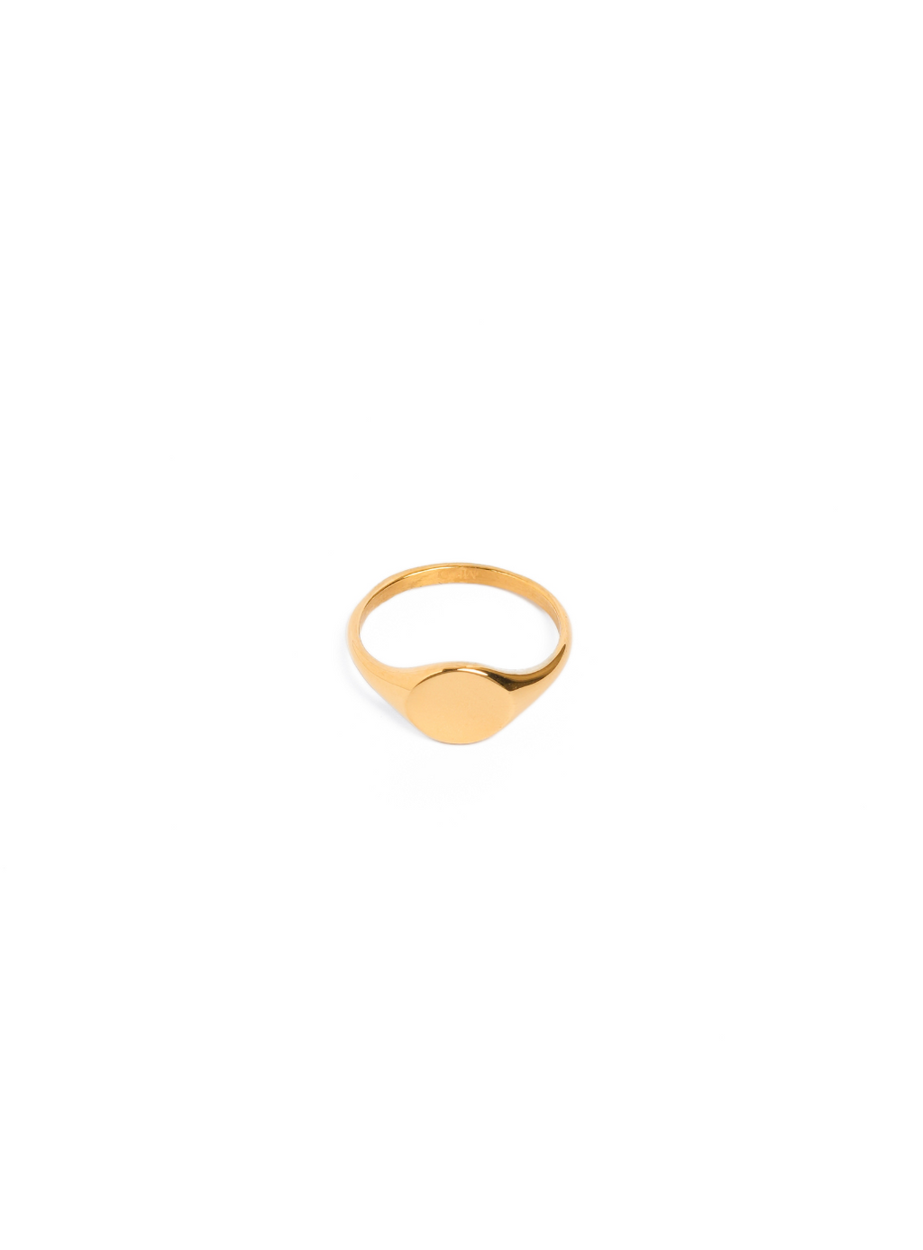 Circular Signet Ring Golden - Image 1