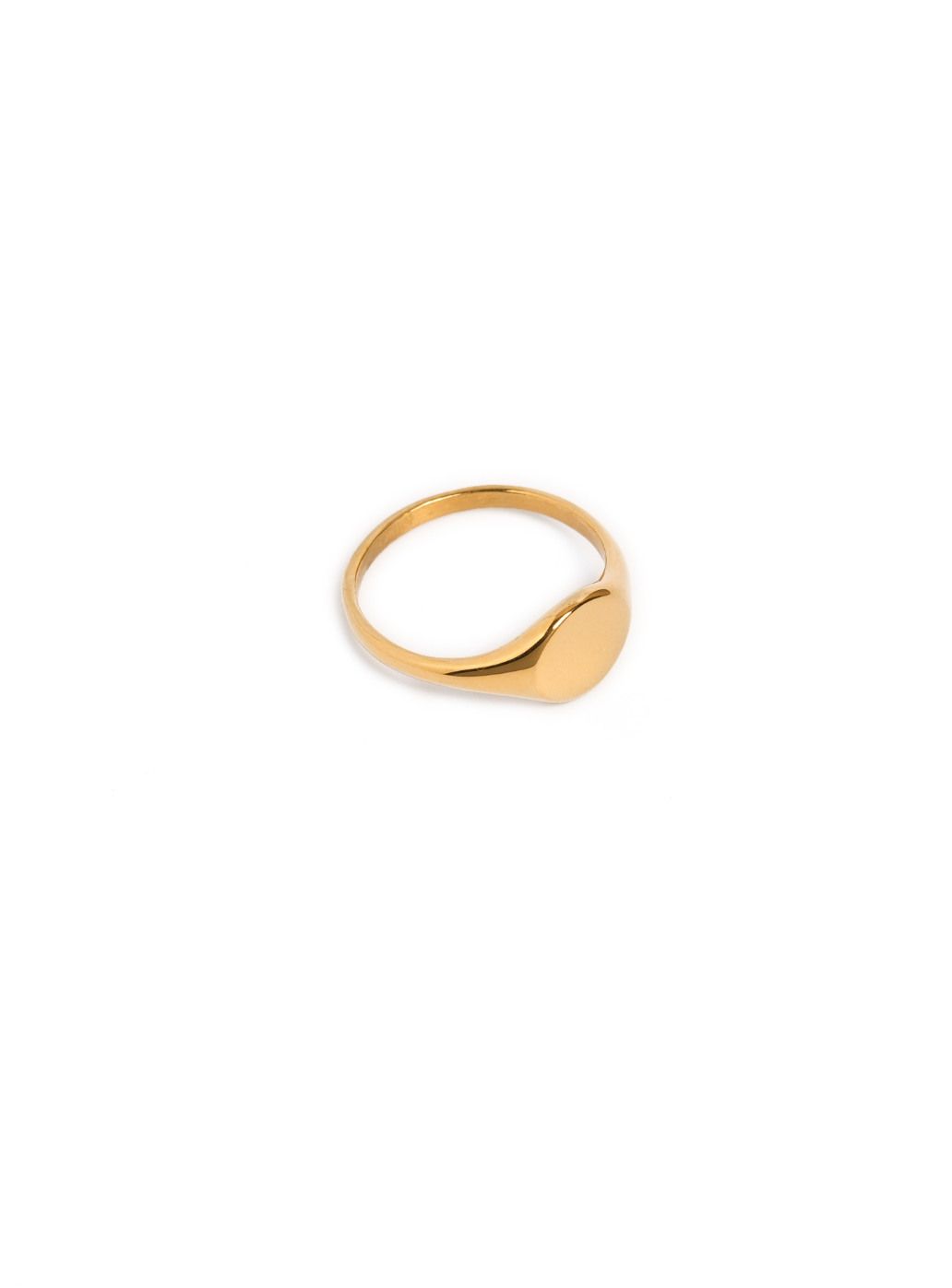 Circular Signet Ring (Golden) - Golden Signatures