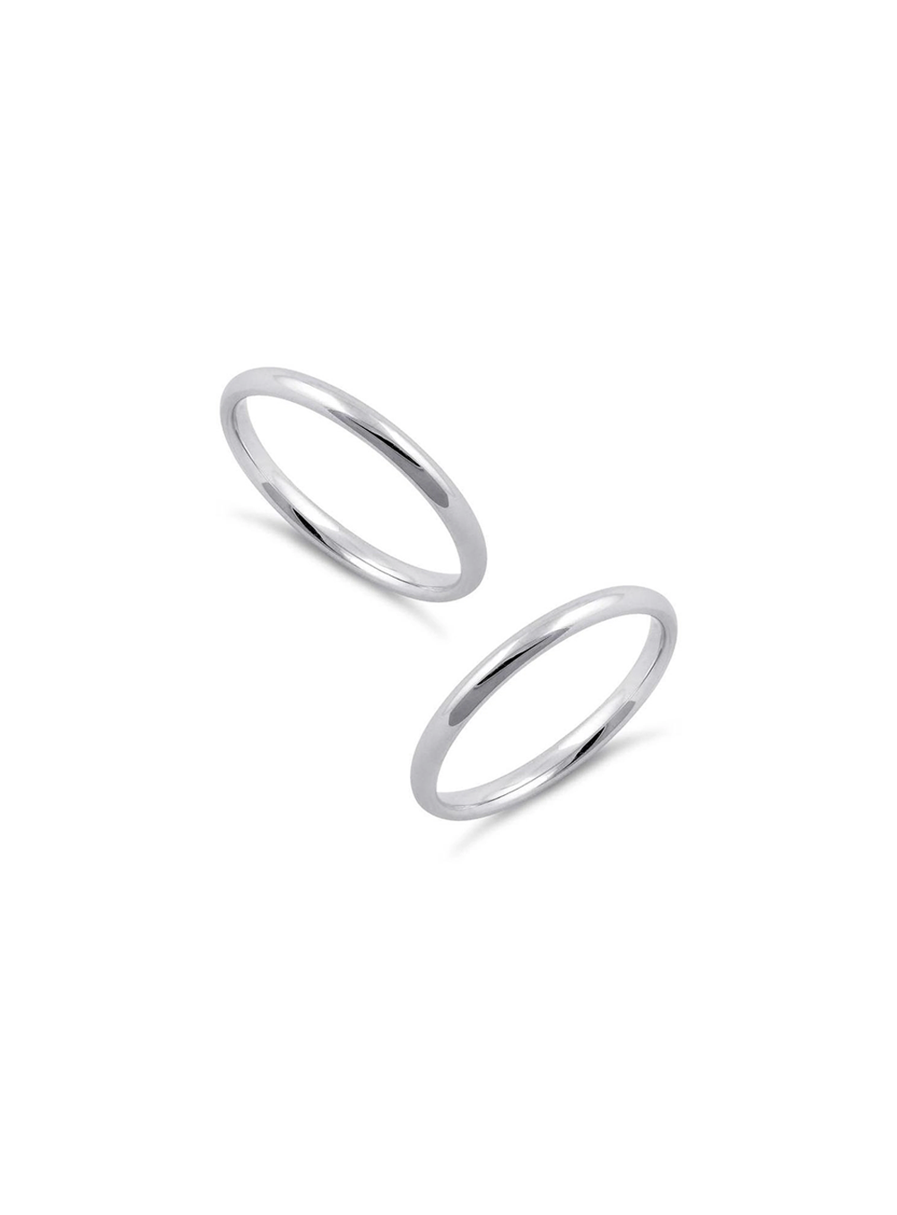 2mm Silver Promise Rings