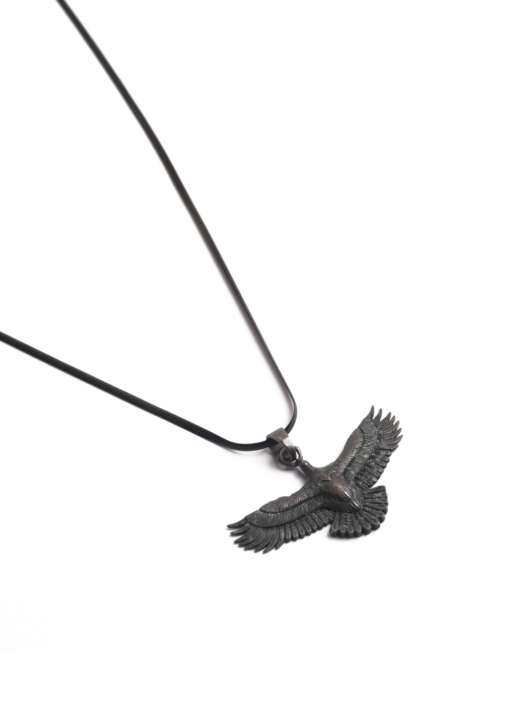 Black Eagle Pendant with Chain