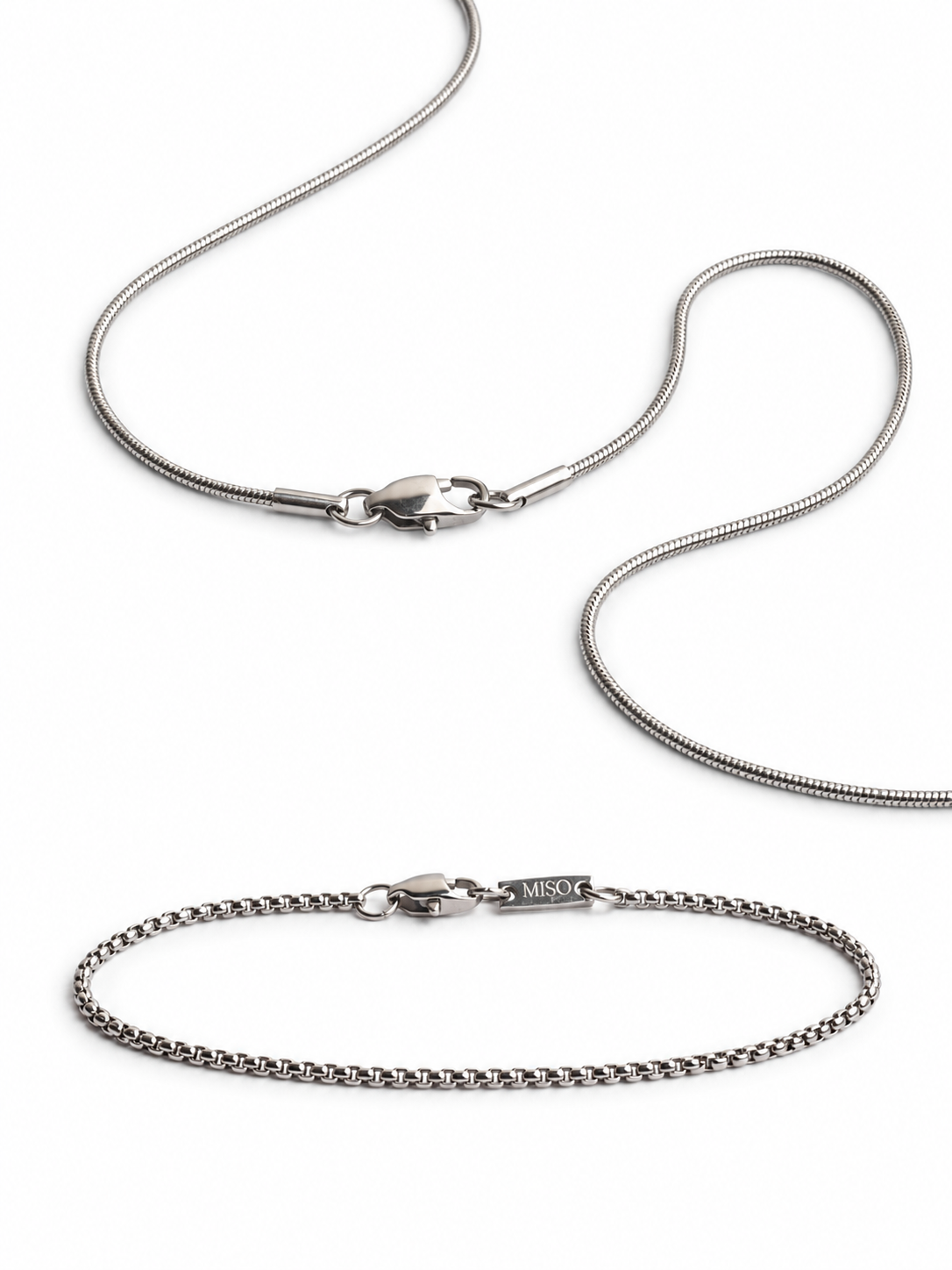 Everyday Micro Duo - Micro Circular Bracelet and Micro 1mm Chain