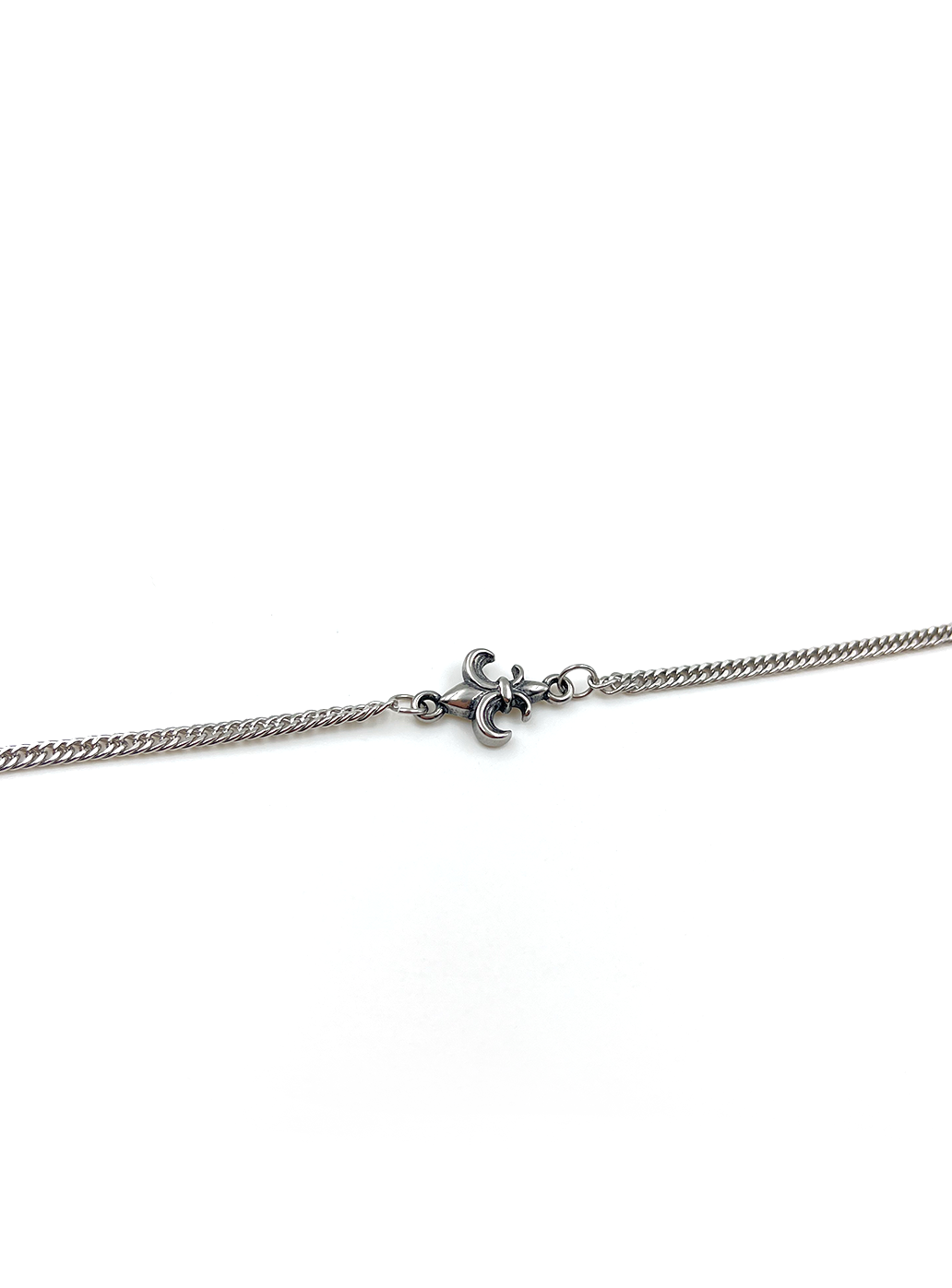 Silver-tone Fleur De Lis chain bracelet, view 1