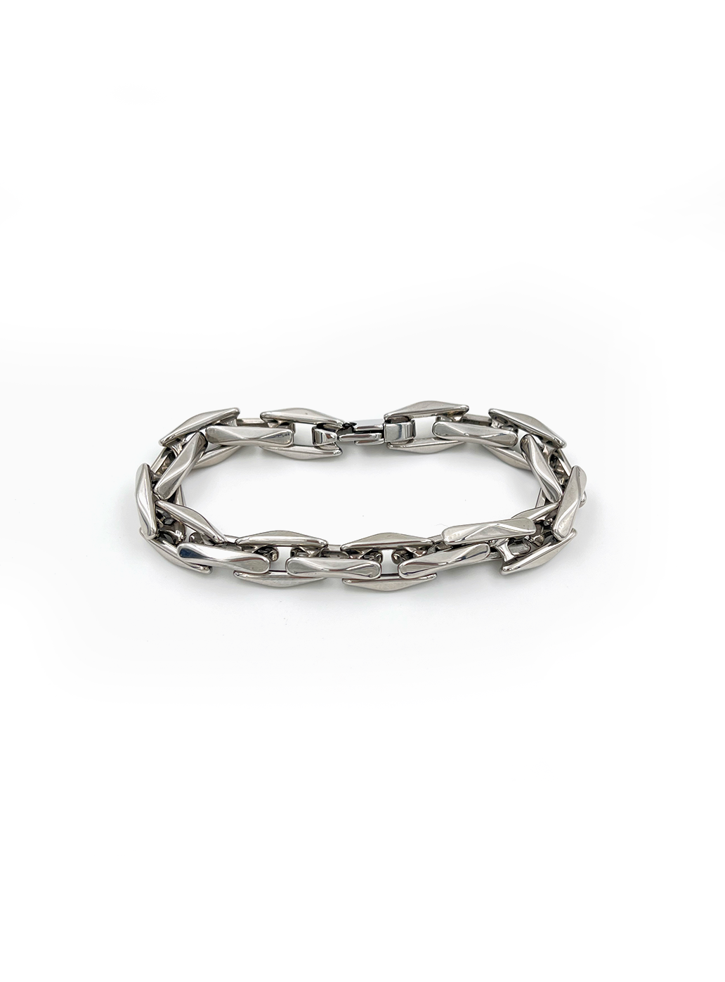 Thick Anchor Bracelet with silver-tone links, view 1
